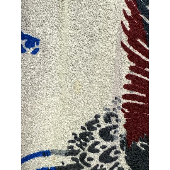 Free People Flying Swan Button Up Dress Top Fashion Cream Gray Red Blue Women XS - Picture 4 of 7